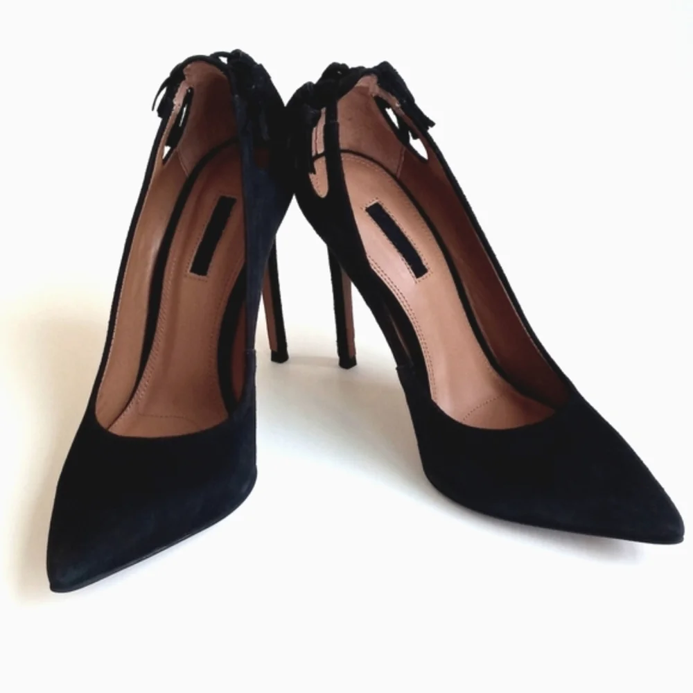 Topshop black suede